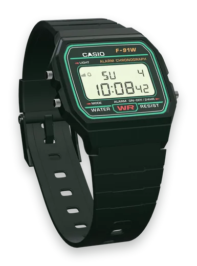 Casio F-91W-3 Deep Forest