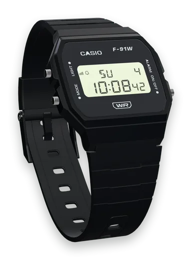 Casio F-91WB-1 Stealth Black