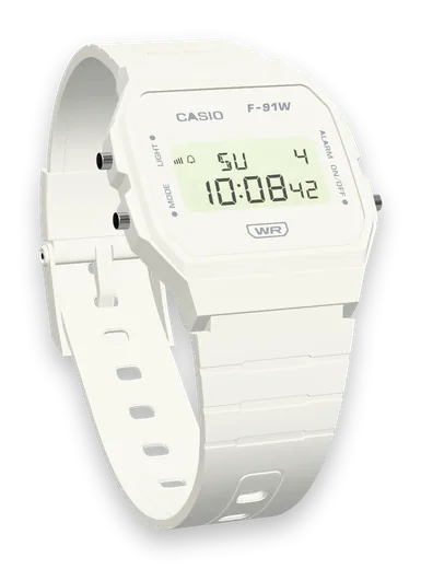 Casio F-91WB-7 Pure White