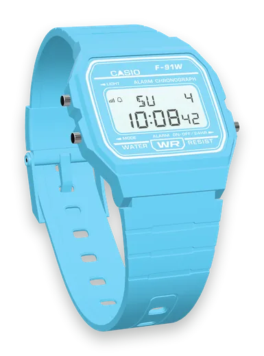 Casio F-91WC-2 Sky Blue