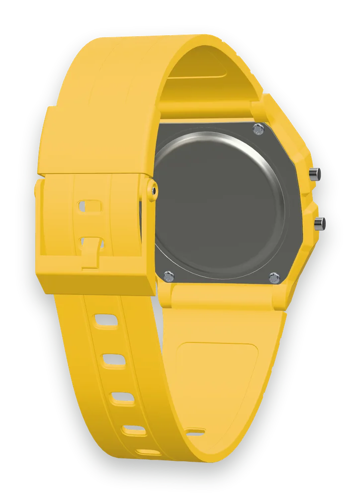 Casio F-91WC-9 Sunflower, stainless steel case back