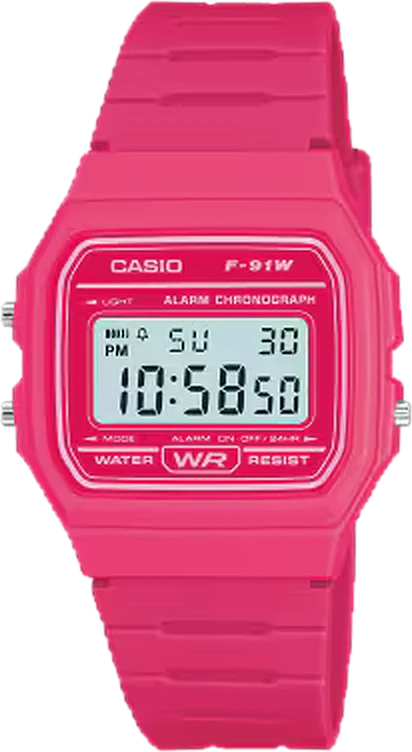Casio F-91WC-4 Hot Pink, product photo