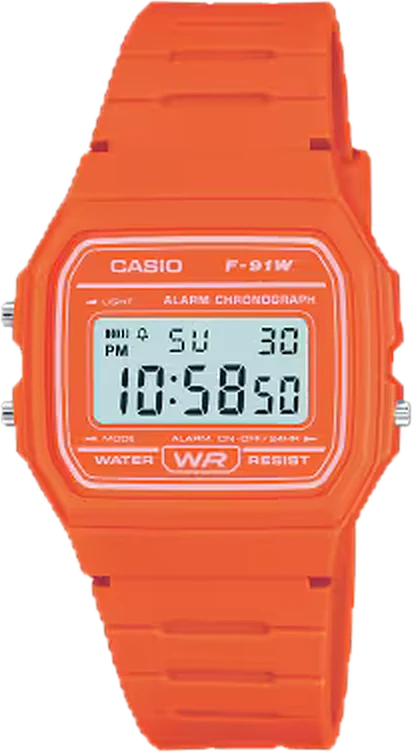 Casio F-91WC-4A2 Tangerine, product photo