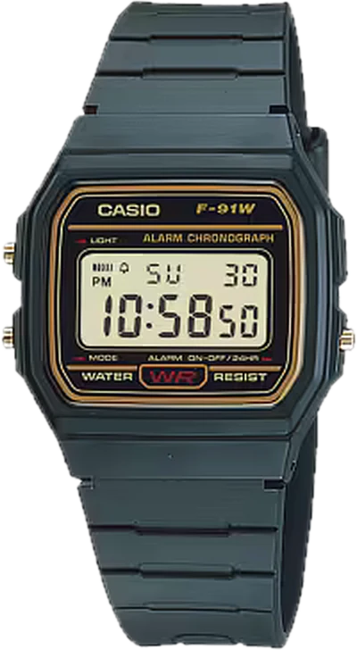 Casio F-91WG-9 Black & Gold, product photo